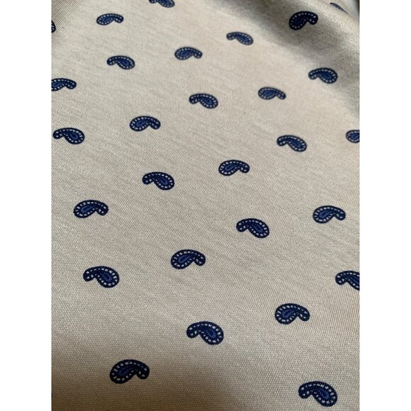 Cremieux Men’s XL Classics Polo Blue Paisley on Tan Collared Short Sleeve Shirt - Picture 3 of 5